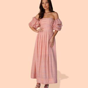Women's Peach Pink Maxi Dress